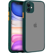 Bilişim Akademi Apple iPhone 11 Kılıf Kamera Korumalı Mat Renkli Buzlu Hux Silikon Siyah