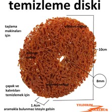 Yıldırım Taşlama Silici Disk 100 x 14 Kaynak Demir Pas Temizleme Silme Temizleme Keçe Kaynakçı Çapak Alma