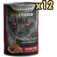 Pro Choice Biftekli Yetişkin Kedi Konservesi 400 gr x 12