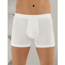 Şahinler 6 Lı Paket Likralı Boxer Beyaz ME031
