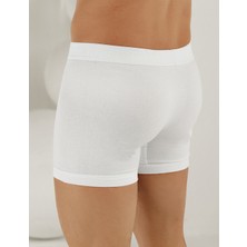 Şahinler 6 Lı Paket Likralı Boxer Beyaz ME031