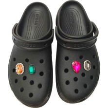 Josellini Jibbitz Crocs Kadın Terlik Süsü, Crocs Terlik Aksesuarı, Crocs Taşlı Terlik Süsü 4'lü