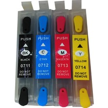 Duruink SX205 SX210 SX215 Uyumlu Kolay Dolan Kartuş 4 Renk (Dolu)