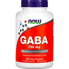 Now Foods, Gaba, 750 Mg, 200 Veg Capsules