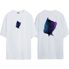 Unisex Groot Baskılı Beyaz Oversize T-Shirt