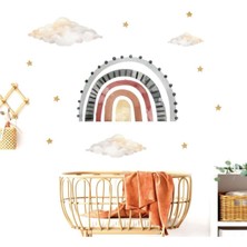 Kt Grup Boho Gökkuşağı Bulutlar ve Yıldızlar Duvar Sticker Seti