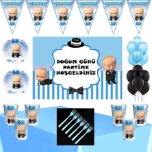 Parti Furyası Patron Bebek  Tema  24 Kişilik Afişli Set