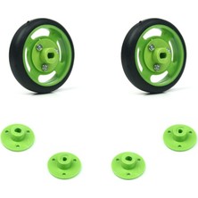 Pololu 50X11 mm Yeşil Renk Geçmeli Tekerlek Seti