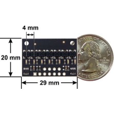 Pololu QTRX-HD-07RC 7'li Çizgi Algılama Sensörü (Sık Sensör Dizilimli)