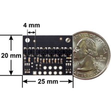 Pololu QTRX-HD-06RC 6'lı Çizgi Algılama Sensörü (Sık Sensör Dizilimli)