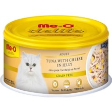 Me-O Delite Tahılsız Ton ve Peynirli Jelly Kedi Konservesi 80GR