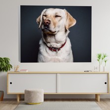 Sevimli Beyaz Köpek Dekoratif Kanvas Tablo