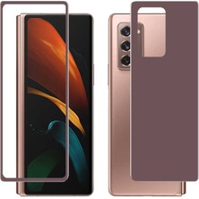 Gpack Samsung Galaxy Z Fold 2 Ön Arka Cam Ekran Koruyucu Bronz
