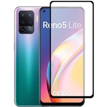 Gpack Oppo Reno 5 Lite Full Kapatan Renkli Cam Tam Koruma Siyah