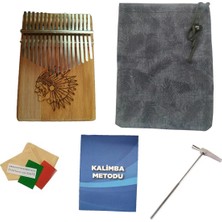 Msc Yerli Kalimba 17 Tuşlu Pro - Çekiç - Kılıf - Nota Sticker