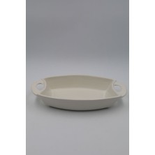 Krd Home Ecr-43 Öz Seramik Kulplu Fırın Kabı (25*17 cm )