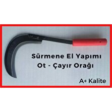 Sürmene Ot / Çayır Orağı El Yapımı Keskin Çim Biçme Orak Tahra