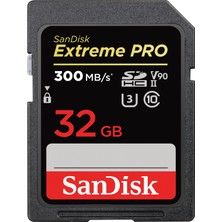 Sandısk 32GB SD Kart 300MB/s Extreme Pro SDSDXDK-032G-GN4IN Hafıza Kartı