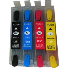 Duruink SX230 SX235W SX420W Uyumlu Kolay Dolan Kartuş 4 Renk (Dolu)