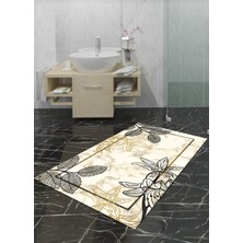 Ardizayn Mermer, Yaprak 70 x 120 cm. Kaymaz Taban Banyo Halısı, Paspası