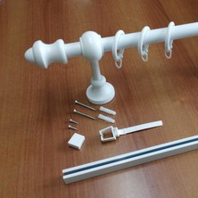 İzen Raylı Rustik Ahşap Perde Askısı