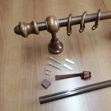 İzen Raylı Rustik Ahşap Perde Askısı