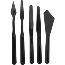 Rich 11247 Plastik Spatül Set Siyah 5'li