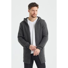 Tarz Cool Füme Desenli Triko Hırka- HRK8085R01S