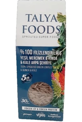 Talya Foods Talya Filizlenmiş Yeşil Mercimek &amp; Kinoa Kale Şehriye 200 gr