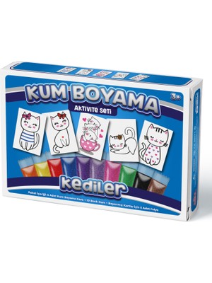 Kumbo Kum Boyama Sevimli Kediler  Kum Boyama Aktivite Seti 5'li Paket
