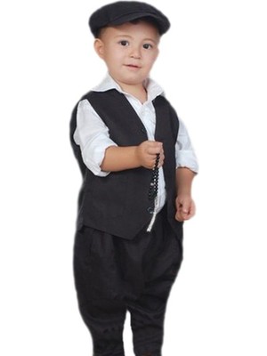 Bkmc Şalvarlı Sekiz Köşe Kasketli Yöresel Bebek Kostümü