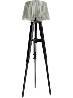 Ağaç Ustası Piega Tripod Lambader Abajur Avize Aydınlatma Ahşap Siyah Ağaç Country Dekor Lamba Aplik Masif Doğal