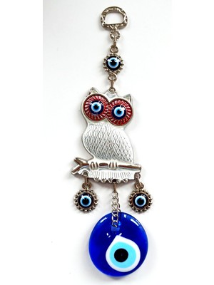 Mixperi Cam Nazar Boncuklu Mini Baykuş Duvar Süsü