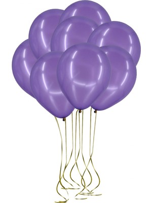 Pazariz  100'LÜ Lateks Pastel Balon Mor