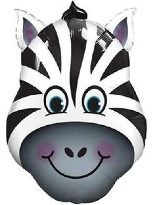 Pazariz  Folyo Balon Doğum Günü Balonu Parti Balonu 45  cm Zebra