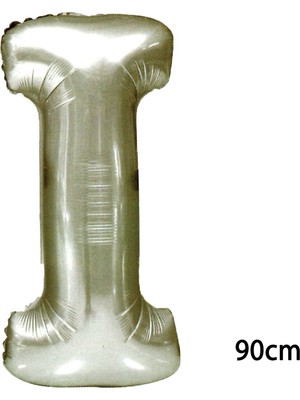 Pazariz  90 cm I Harfi Folyo Balon Gümüş