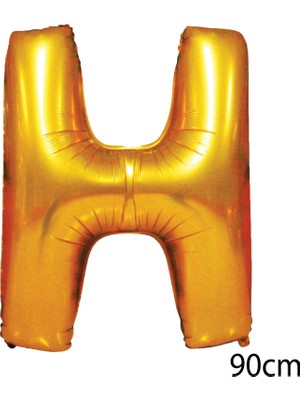 Pazariz  90 cm H Harfi Folyo Balon Altın