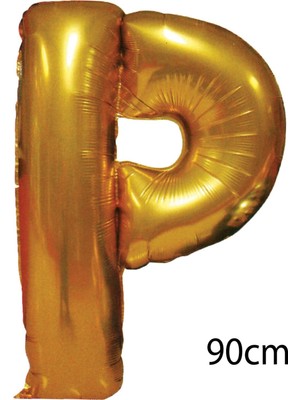 Pazariz  90 cm P Harfi Folyo Balon Altın