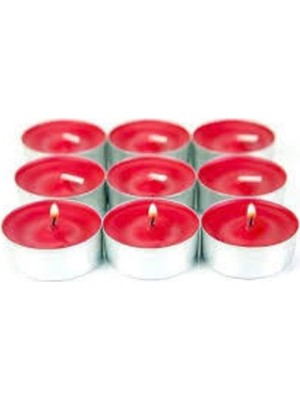 Pazariz  T-Light Mum Kırmızı Renk Tea Light Mum 25 Li