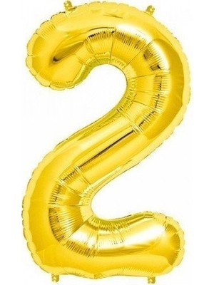 Pazariz Gold Folyo Balon 2 Rakamı