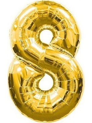 Pazariz Gold Folyo Balon 8 Rakamı