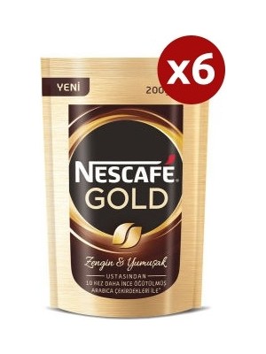 Nescafe Gold Eko Paket 200 gr x Koli Içi 6'lı