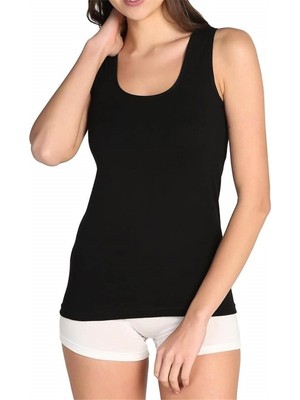 Tutku Bayan 4 Lü Paket Siyah Pamuklu Ribana Atlet