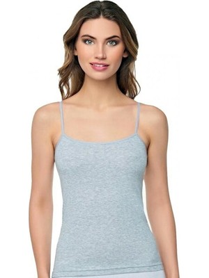 Tutku Bayan 3 Lü Paket Gri Elastan Ipaskı Atlet