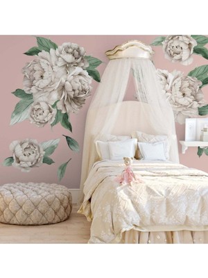 Kt Grup Bej Şakayıklar Duvar Sticker Seti