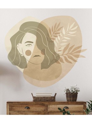 Kt Grup Bohemian Woman Face Duvar Sticker
