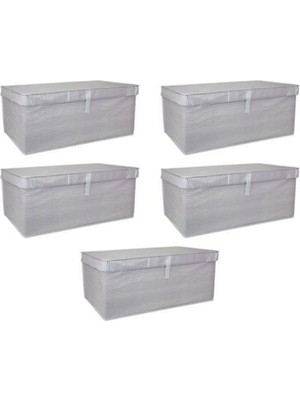 Tıkla Yolla 5 Adet Baza Içi Düzenleyici Kapaklı Organizer Kutu 50X40X19 cm