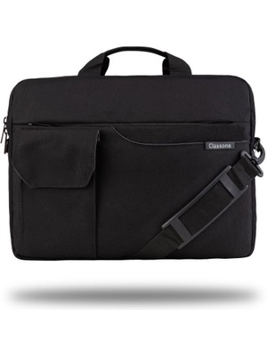 Classone TL7000 Workout 15.6" Su Geçirmez Kumaş ,macbook Mac Air, Notebook, Laptop El Çantası-Siyah