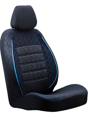 GOF Serisi Hyundai Accent Koltuk Kılıfı Gof Siyah-Mavi