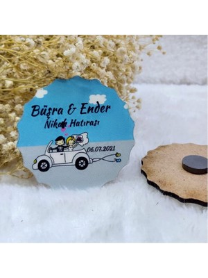 Hayaller Dükkanı 30 Adet Nikah Şekeri Magnet